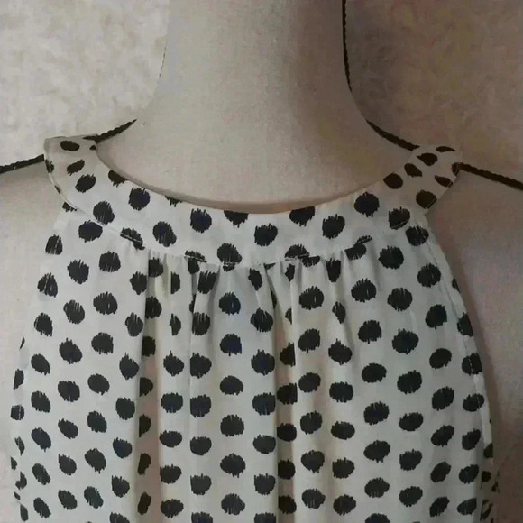 Cynthia Rowley Top with Black Polka Dots Size S - Picture 3 of 8
